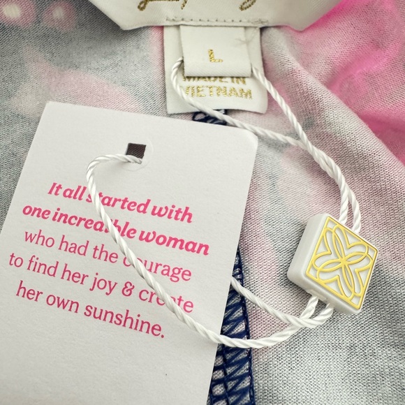 NWT Lilly Pulitzer Bryson Long Sleeve Dress, Blue Med Never Ending Summer Sz L - Picture 6 of 8